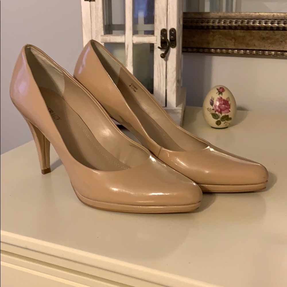 Patent leather pumps